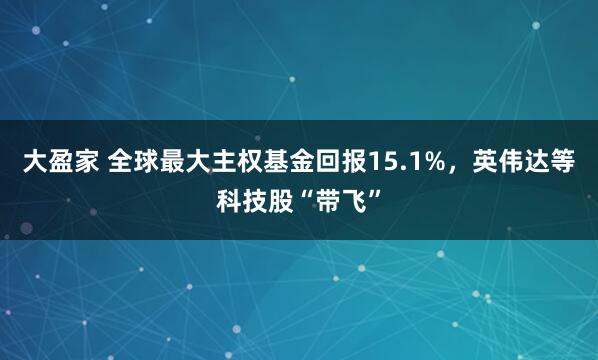 大盈家 全球最大主权基金回报15.1%，英伟达等科技股“带飞”