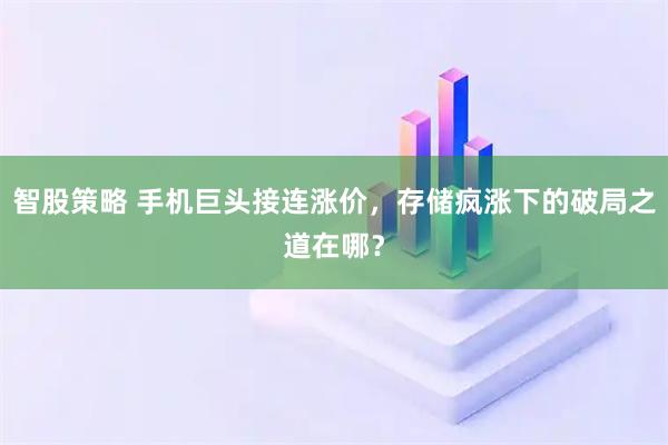 智股策略 手机巨头接连涨价,存储疯涨下的破局之道在哪?
