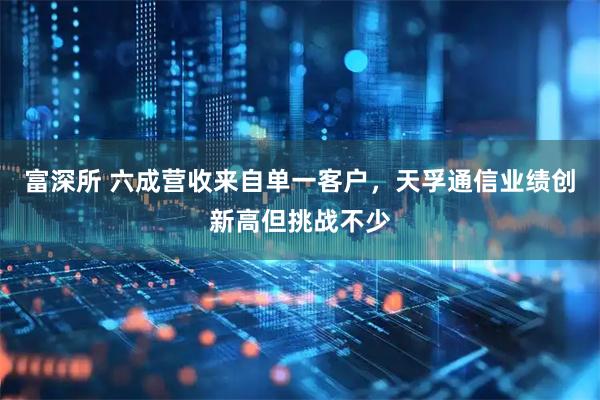 富深所 六成营收来自单一客户,天孚通信业绩创新高但挑战不少