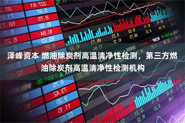 泽峰资本 燃油除炭剂高温清净性检测，第三方燃油除炭剂高温清净性检测机构