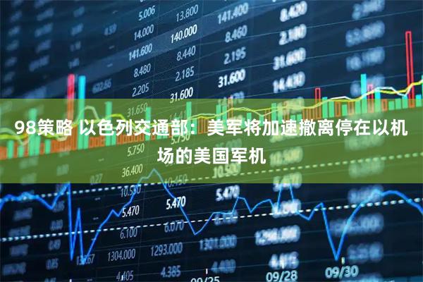 98策略 以色列交通部：美军将加速撤离停在以机场的美国军机
