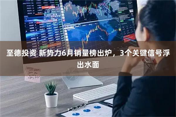至德投资 新势力6月销量榜出炉，3个关键信号浮出水面